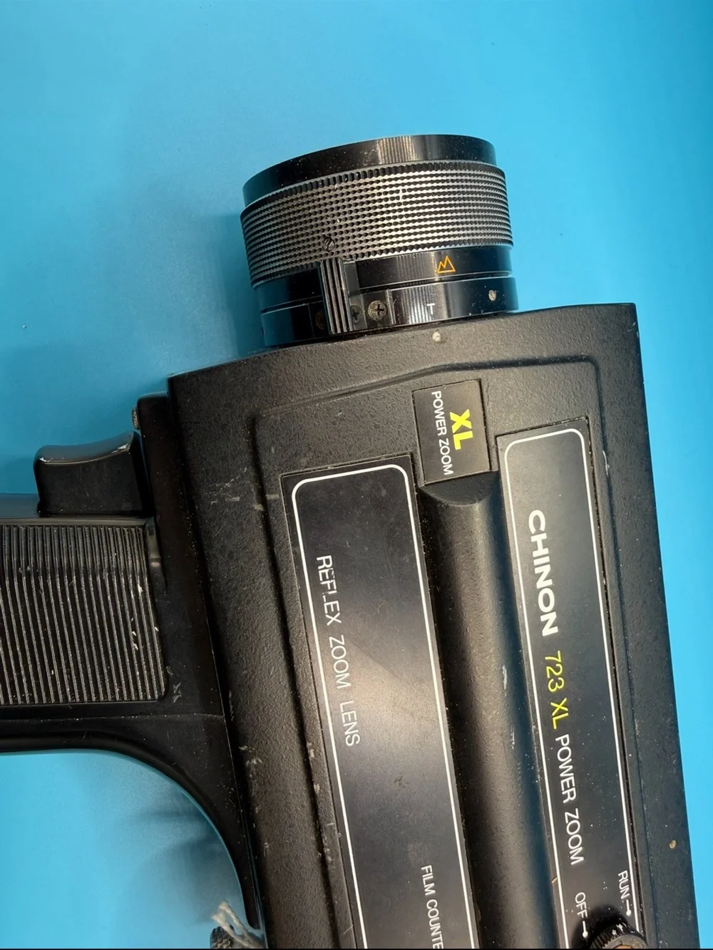 Vintage Chinon 723 XL Power Zoom Super 8 Movie Camera Pistol Grip